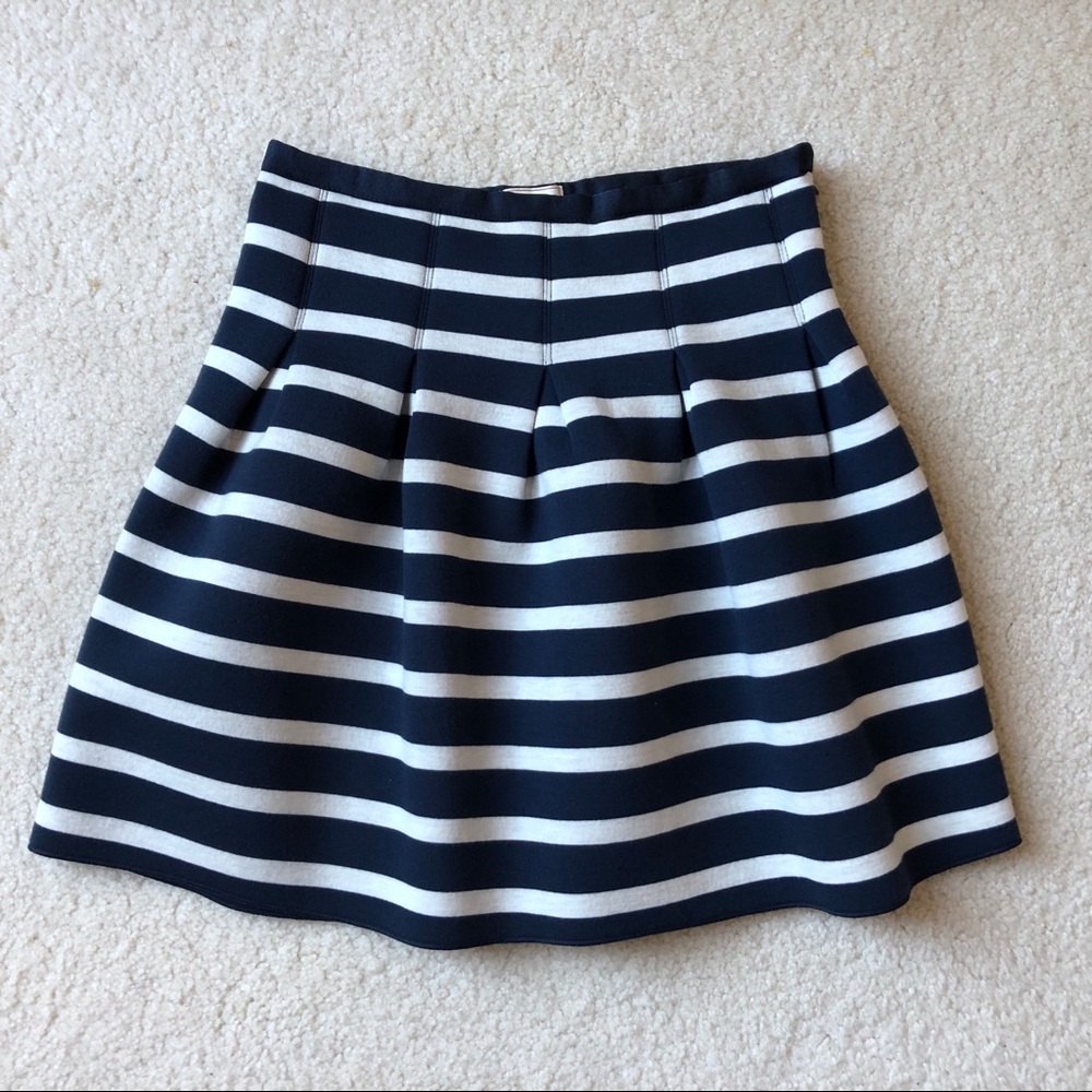 GAP Navy/Cream Stripe Skirt, XS/S